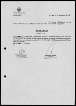 Ordenanza n° 10017 de 2005