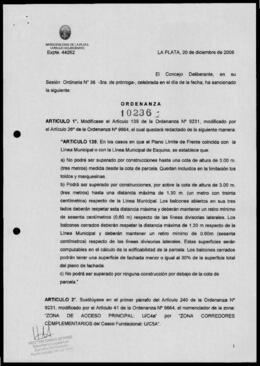 Ordenanza n° 10236 de 2006