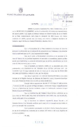 Decreto nº 1376 de 2021, GARRO, Julio cesar