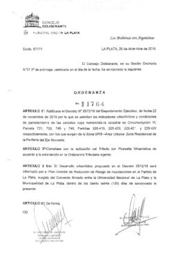Ordenanza nº 11764 de 2018