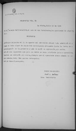 Ordenanza n° 56 de 1926