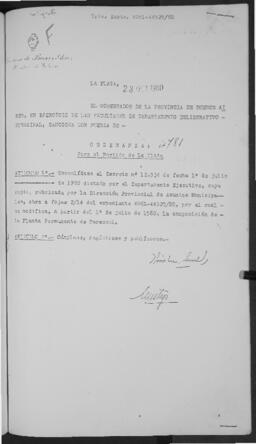 Ordenanza n° 4781 de 1980