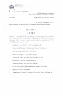 Ordenanza nº 12359 de 2022