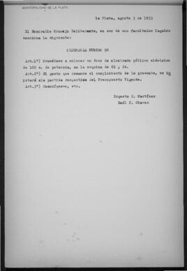 Ordenanza n° 90 de 1933