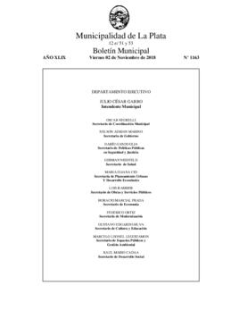 Boletín Municipal nº 1163 - viernes, 2 de noviembre de 2018