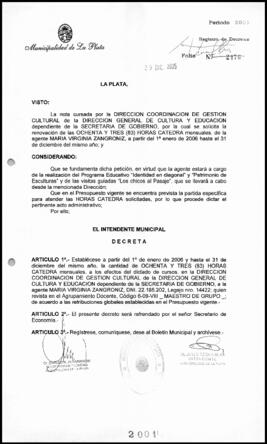 Decreto n° 2001 de 2005, Alak, Julio Cesar