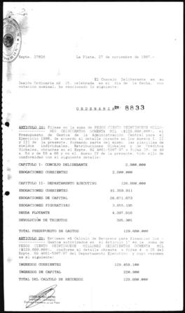 Ordenanza n° 8833 de 1997