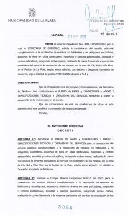 Decreto nº 3064 de 2022, GARRO, Julio cesar