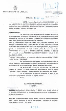 Decreto nº 1629 de 2023, GARRO, Julio cesar