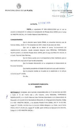 Decreto nº 253 de 2025, ALAK, Julio Cesar