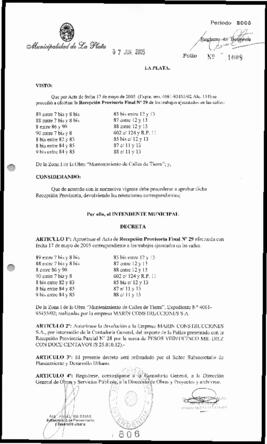 Decreto n° 806 de 2005, Alak, Julio Cesar
