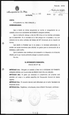 Decreto n° 812 de 2005, Alak, Julio Cesar