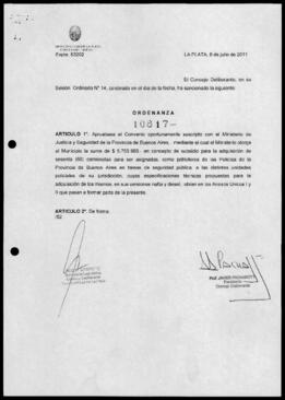 Ordenanza n° 10817 de 2011