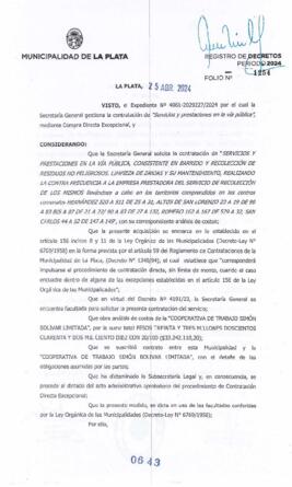 Decreto nº 643 de 2024, ALAK, Julio Cesar