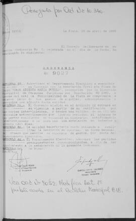 Ordenanza n° 9027 de 1999