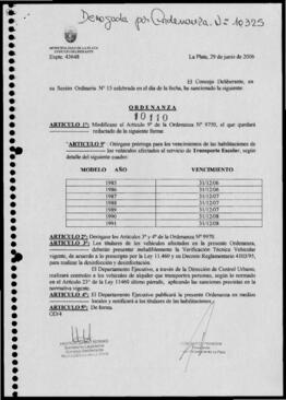 Ordenanza nº 10110 de 2006
