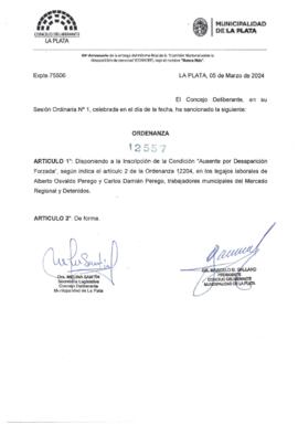 Ordenanza nº 12557 de 2024