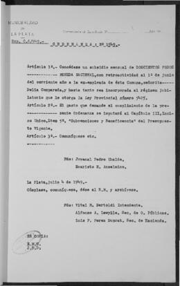 Ordenanza n° 1549 de 1949