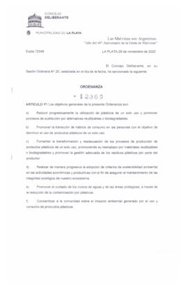 Ordenanza nº 12369 de 2022