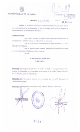 Decreto nº 3053 de 2022, GARRO, Julio cesar