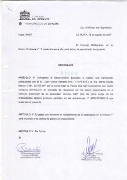 Ordenanza nº 11539 de 2017