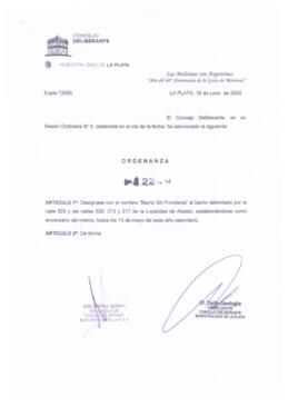 Ordenanza nº 12249 de 2022