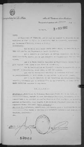 Ordenanza n° 5298 de 1982