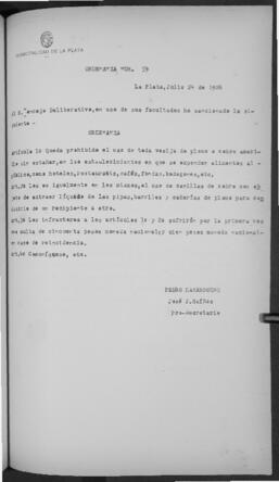 Ordenanza n° 59 de 1926