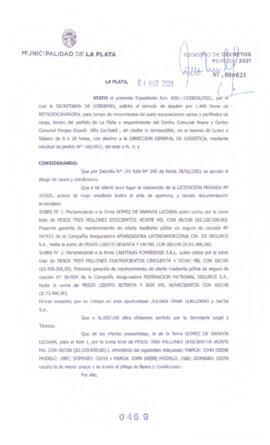 Decreto nº 469 de 2021, GARRO, Julio cesar