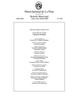Boletín Municipal nº 1155 - lunes, 23 de abril de 2018