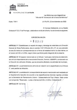Ordenanza nº 12387 de 2022