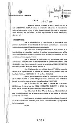 Decreto nº 1652 de 2020, GARRO, Julio cesar