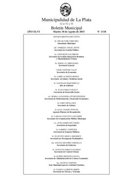 Boletín Municipal nº 1118 - martes, 18 de agosto de 2015