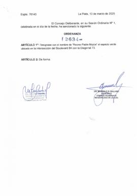 Ordenanza n° 12634 de 2025