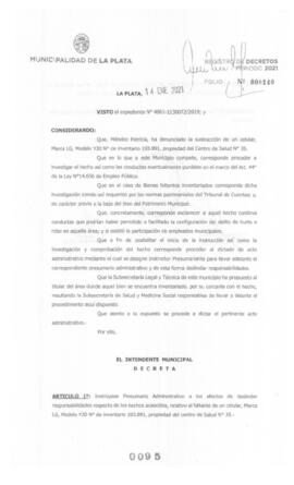 Decreto nº 95 de 2021, GARRO, Julio cesar