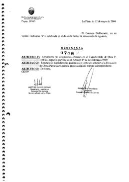 Ordenanza nº 9706 de 2004