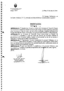 Ordenanza nº 9749 de 2004