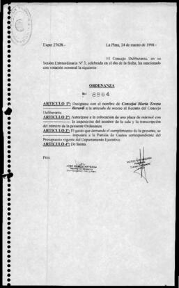 Ordenanza n° 8864 de 1998