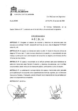 Ordenanza nº 11954 de 2020