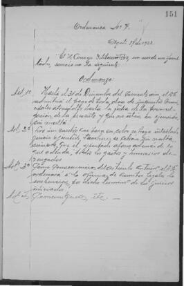 Ordenanza n° 0007 de 1923