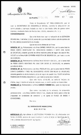 Decreto n° 14 de 2005, Alak, Julio Cesar