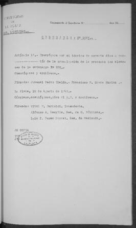 Ordenanza n° 1665 de 1949