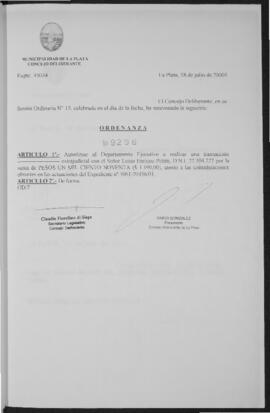 Ordenanza n° 9296 de 2001