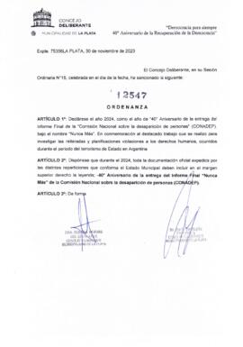 Ordenanza nº 12547 de 2023