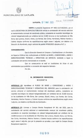 Decreto nº 699 de 2023, GARRO, Julio cesar