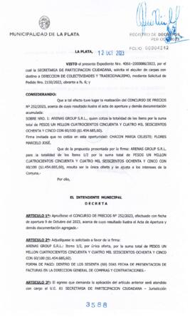 Decreto nº 3588 de 2023, GARRO, Julio cesar
