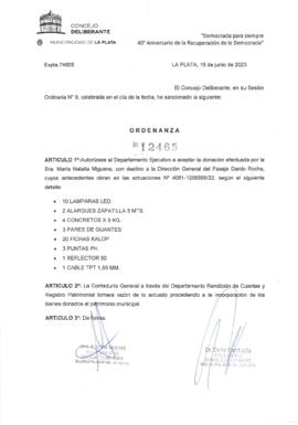 Ordenanza nº 12465 de 2023