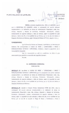 Decreto nº 1494 de 2021, GARRO, Julio cesar