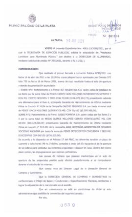 Decreto nº 839 de 2021, GARRO, Julio cesar