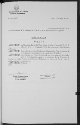Ordenanza n° 9268 de 2001